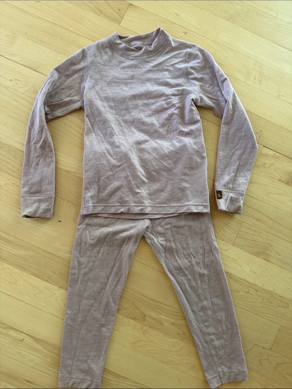 Kids Long Sleeve Pajama Set in Light Lavender